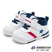 MOONSTAR HI!!十大機能寶寶學步鞋 14.5 白藍