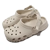 Crocs 涼拖鞋 Duet Max II Clog 男女鞋 奶茶 水泥灰 渦輪克駱格 魔鬼氈 可調節 卡駱馳 208776160