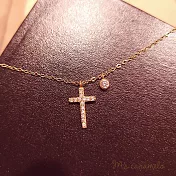 【U】焦糖小姐 Ms caramelo - 925純銀 十字架鋯石項鍊