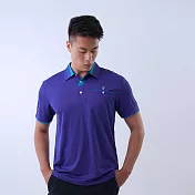 【遊遍天下】男款抗UV防曬吸濕排汗速乾機能POLO衫 (GS1037) 5XL 藍紫