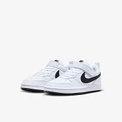 NIKE COURT BOROUGH LOW RECRAFT (PS) 中大童休閒鞋-白黑-DV5457104 22 白色