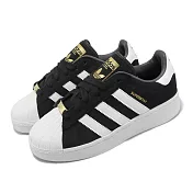 adidas 休閒鞋 Superstar XLG 男鞋 黑 白 金 貝殼頭 鋸齒三線 三葉草 愛迪達 ID4657