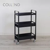 【日本COLLEND】鋼製三層收納置物推車-DIY- 摩登黑