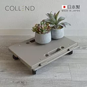 【日本COLLEND】日製置物用滑輪托盤架- 摩卡棕