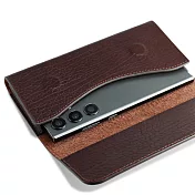 CITY成熟穩重風 5吋頂級天然植鞣 牛皮腰掛皮套手機腰掛皮套 咖啡