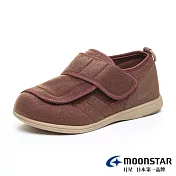 MOONSTAR Pastel 輕量易穿介護鞋 JP25 咖啡