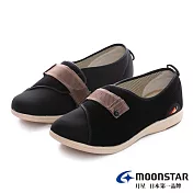 MOONSTAR Pastel 輕量寬楦安全介護鞋 JP22 黑