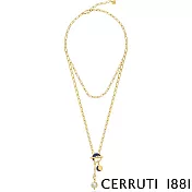 【Cerruti 1881】限量2折 義大利經典QAMAR項鍊 全新專櫃展示品(CN1102 金色)