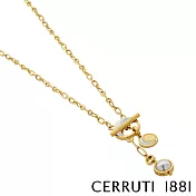 【Cerruti 1881】限量2折 義大利經典QAMAR項鍊 全新專櫃展示品(CN1112 金色)
