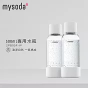 【mysoda】500ml專用水瓶-2入 (白)