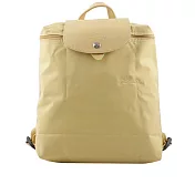 LONGCHAMP LE PLIAGE GREEN再生帆布折疊後揹包 (小麥黃)