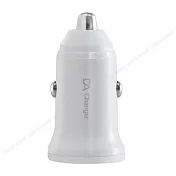 DA 迷你智能車充 30分鐘急速充電50% up 雙孔20W Type-C PD+QC3.0(台灣認證車用充電器) 白色