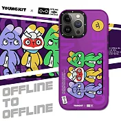 YOUNGKIT原創潮流 iPhone 13 Pro Max 6.7吋 兔紫系列 霧感透色防摔手機殼 三兔行