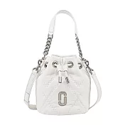MARC JACOBS J MARC 小羊皮束口手提/斜背水桶包- 白