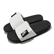 Nike 拖鞋 Offcourt Adjust 男鞋 女鞋 黑 白 魔鬼氈 柔軟泡棉 DQ9624-100 27cm WHITE/BLACK