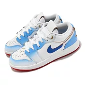 Nike Air Jordan 1 Low SE GS 大童鞋 女鞋 白 藍 紅 漸層 AJ1 FN8895-141