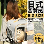 【DIVA】日式高質感大容量貓狗外出背包 (寵物外出包 貓包外出貓咪背包 便攜貓咪背包)  深邃灰感