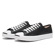 CONVERSE JP OX 開口笑 皮革 男女休閒鞋-黑-164224C US4 黑色