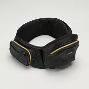 Tushbaby精品腰凳包：純素皮革 黑色