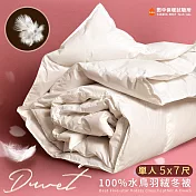 《田中保暖試驗所》星級飯店專用 100%水鳥羽絨被 單人加大5x7尺 特選羽絨 蓬鬆溫暖 舒適服貼 台灣製 白