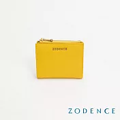 ZODENCE LIZ進口牛皮對開輕薄短夾 黃