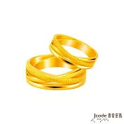 J’code真愛密碼金飾 對的人黃金成對戒指