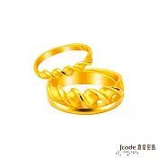 J’code真愛密碼金飾 纏綿一生黃金成對戒指