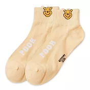 【ONEDER 旺達棉品】Disney造型低筒襪 迪士尼踝上襪 小熊維尼 奇奇蒂蒂 熊抱哥 台灣製棉襪 女襪- 小熊維尼 WP-A326