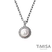 【TiMISA】珍心真意-白珍珠/黑珍珠 純鈦項鍊(E) 白珍珠