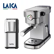 【LAICA 萊卡】職人義式半自動咖啡機 多功能雙杯義式磨豆機 HI8101 HI8110I