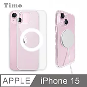 【Timo】iPhone 15 MagSafe磁吸四角防摔透明手機保護殼套