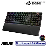 【5月底前送原廠電競滑鼠墊】ASUS 華碩 ROG Strix Scope II 96 Wireless STORM軸 無線電競鍵盤