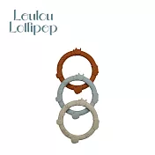 Loulou Lollipop 加拿大 咬咬環矽膠固齒器 (3入組) - 莫蘭迪色