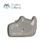 Loulou Lollipop 動物造型 防滑矽膠餐盤 -  害羞犀牛