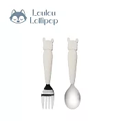 Loulou Lollipop 動物造型 兒童304不鏽鋼叉匙組 -  可愛草泥馬