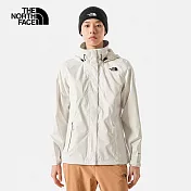 The North Face W MFO MOUNTAIN ZIP-IN JACKET - AP 女防水透氣可調節收納連帽衝鋒衣-白-NF0A88RTN3N XL 白色