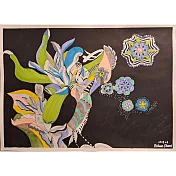 【玲廊滿藝】張銥諠(EshanChang)-鳥與花的型態29.7x42cm