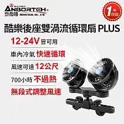 【安伯特】酷樂後座雙渦流循環扇PLUS (車用電扇 車用電風扇 後座風扇)