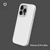 犀牛盾 iPhone 15 Pro Max (6.7吋) SolidSuit 經典防摔背蓋手機保護殼 - 經典白