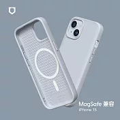 犀牛盾 iPhone 15 (6.1吋) SolidSuit (MagSafe 相容) 防摔背蓋手機保護殼- 迴圈灰