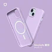 犀牛盾 iPhone 15 (6.1吋) SolidSuit (MagSafe 相容) 防摔背蓋手機保護殼- 紫羅蘭色