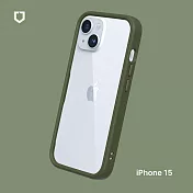 犀牛盾 iPhone 15 (6.1吋) CrashGuard 防摔邊框手機保護殼 - 軍綠