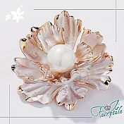 【伊飾童話】溫柔牡丹＊珍珠光立體別針胸針/粉