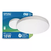 6入 EVERLIGHT億光 LED 18W星平 防水吸頂筒燈 無 白光6500K