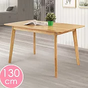 Homelike 喜家居130cm實木餐桌-原木色(2312)