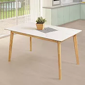 《Homelike》瑪利140cm岩板餐桌(原木色) 岩板桌 實木桌
