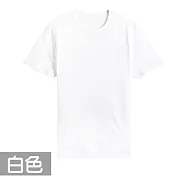 【男人幫】SL005＊純棉/亞麻棉領口加厚圓領短袖素面T恤 XS 白色