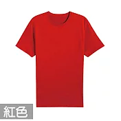 【男人幫】SL005＊純棉/亞麻棉領口加厚圓領短袖素面T恤 XS 紅色