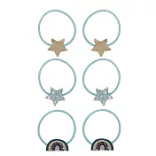 英國Mimi & Lula AW23_搖滾齊格-彩虹星星髮束6入