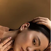 MAISON M So法珍珠耳環 粉橘色